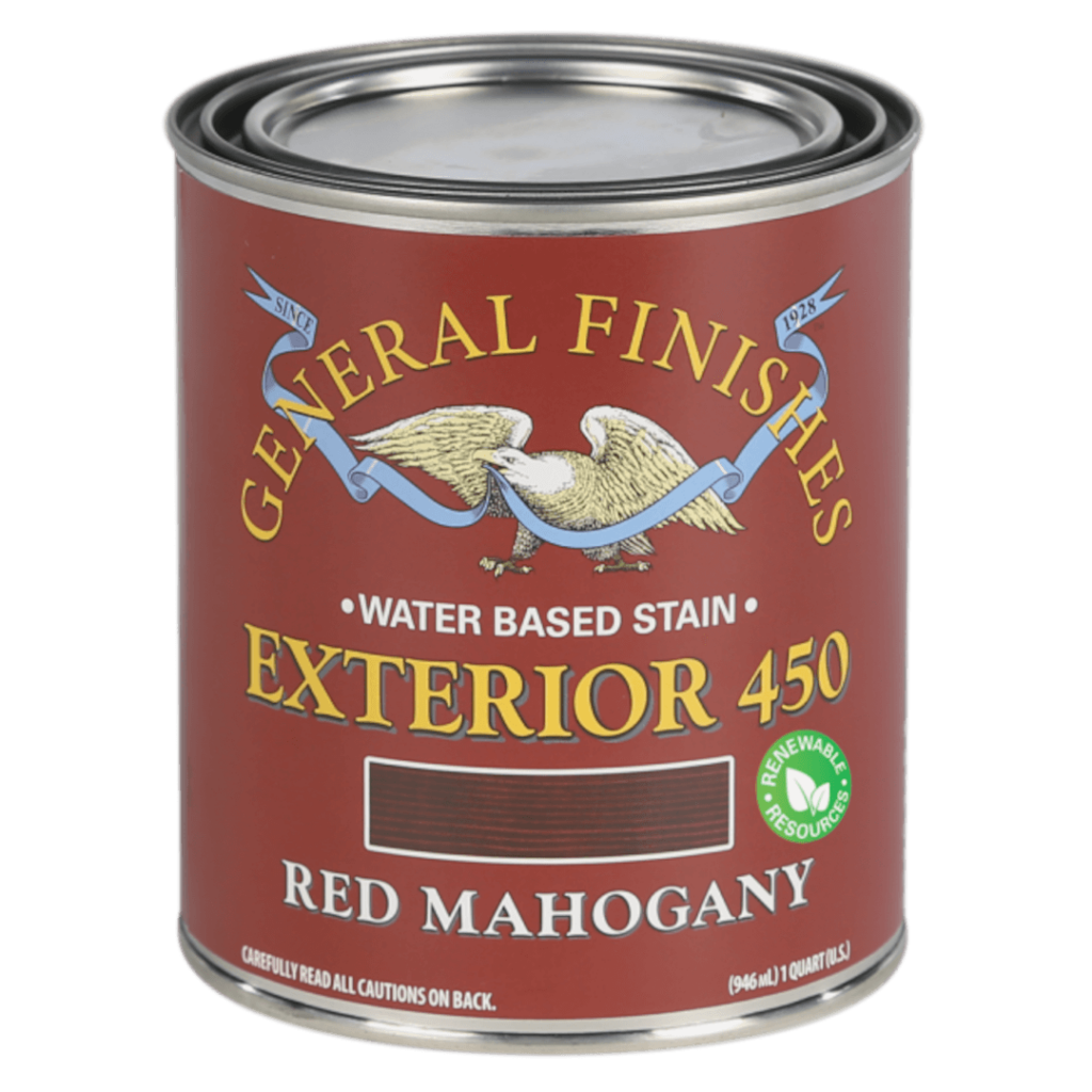 A quartz of General Finishes Exterior 450 in Red Mahogany, perfect for outdoor applications.