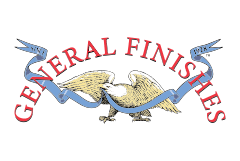 General Finishes logo: An eagle holds a blue ribbon in its beak, representing the brand's strength and excellence.