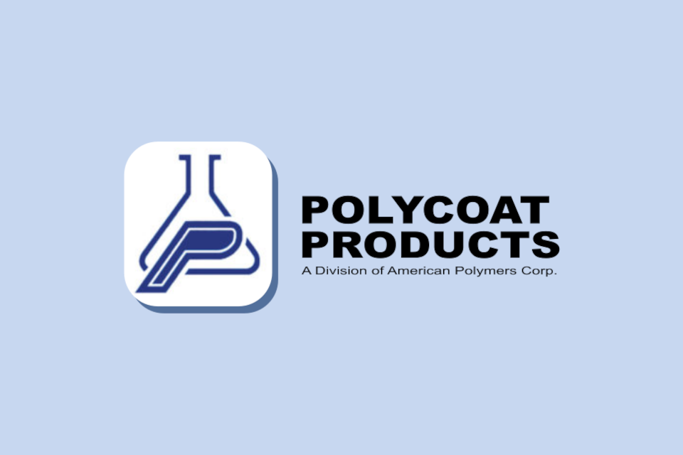 Polycoat Products logo: A sleek and modern logo featuring the name "Polycoat Products" in bold, capitalized letters.